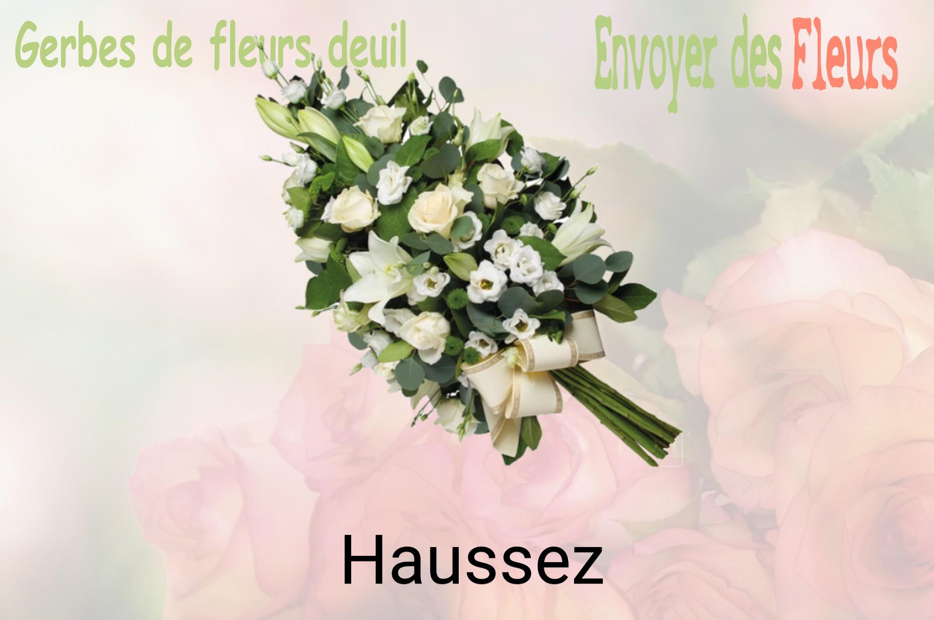 Gerbe de fleurs de deuil livrée à Haussez